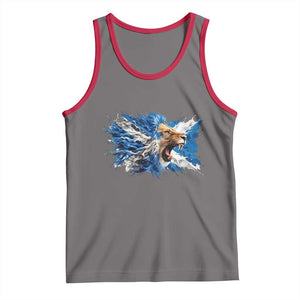 Roaring Scottish Lion Tank Top Braveheart Scotland Flag Pride TS02 Deep Heather Red Print Your Wear