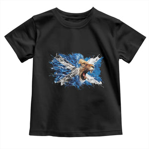 Roaring Scottish Lion Toddler T Shirt Braveheart Scotland Flag Pride TS02 Black Print Your Wear