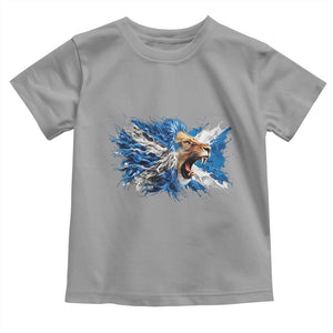 Roaring Scottish Lion Toddler T Shirt Braveheart Scotland Flag Pride TS02 Sport Gray Print Your Wear