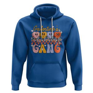 Galentine's Day Hoodie Galentines Gang Retro Groovy Checkered TS02 Royal Blue Printyourwear