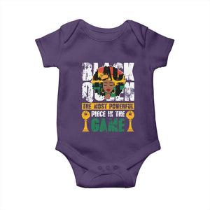 Black Queen Baby Onesie The Most Powerful Piece In The Game Afro Melanin TS02 Purple Print Your Wear