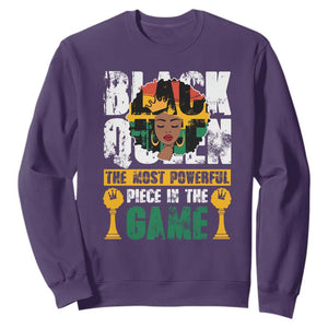 Black History Month Sweatshirt Black Queen The Most Powerful Piece In The Game Black Pride TS02 Purple Printyourwear