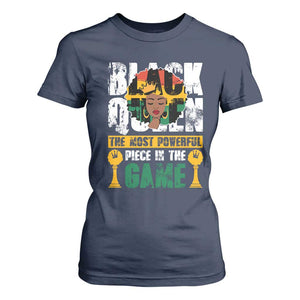 Black Queen T Shirt For Women The Most Powerful Piece In The Game Afro Melanin TS02 Navy Print Your Wear