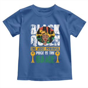 Black Queen Toddler T Shirt The Most Powerful Piece In The Game Afro Melanin TS02 Royal Blue Print Your Wear