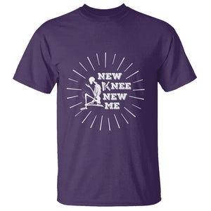 Knee Bone Skeleton T Shirt Knee Replacement Surgery Recovery New Knee New Me TS02 Purple Printyourwear