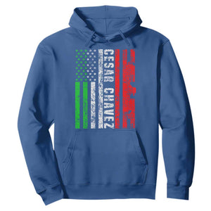 Cesar Chavez Hoodie American Mexican Flag Patriotic Mexico Distressed TS02 Royal Blue Print Your Wear