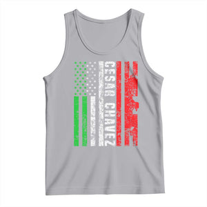 Cesar Chavez Tank Top American Mexican Flag Patriotic Mexico Distressed TS02 Athletic Heather Print Your Wear