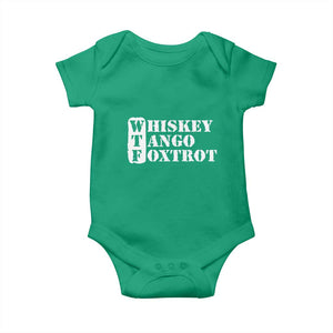 WTF Whiskey Tango Foxtrot Baby Onesie Military Phonetic Alphabet Funny TS02 Irish Green Print Your Wear