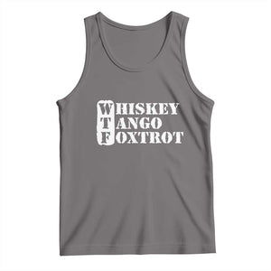 WTF Whiskey Tango Foxtrot Tank Top Military Phonetic Alphabet Funny TS02 Deep Heather Print Your Wear