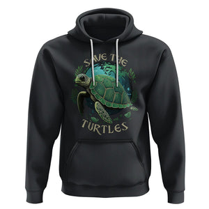 Ocean Day Hoodie Save The Turtles Sea Life TS02 Black Printyourwear