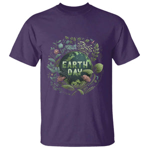 Earth Day T Shirt Green Planet TS02 Purple Printyourwear