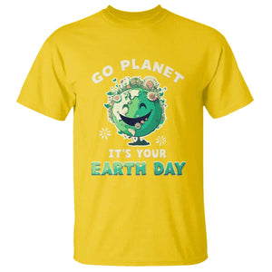 Earth Day T Shirt Go Planet It's Your Birthday Retro Groovy TS02 Daisy Printyourwear