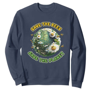 Earth Day Sweatshirt Save The Bees Save The Planet Beekeeper TS02 Navy Printyourwear