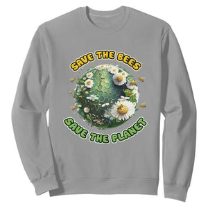 Earth Day Sweatshirt Save The Bees Save The Planet Beekeeper TS02 Sport Gray Printyourwear