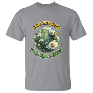 Earth Day T Shirt Save The Bees Save The Planet Beekeeper TS02 Sport Gray Printyourwear