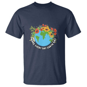 Earth Day T Shirt Make Everyday Green Planet TS02 Navy Printyourwear