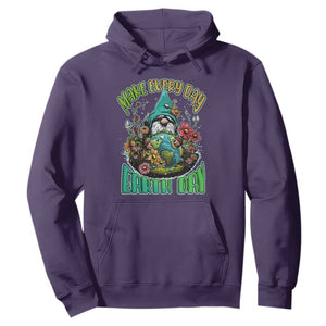 Gnome Earth Day Hoodie Make Everyday Earth Day Green Planet TS02 Purple Printyourwear