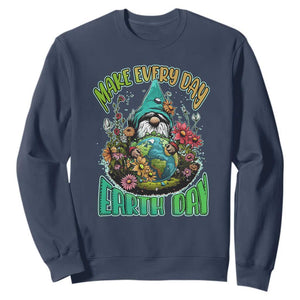 Gnome Earth Day Sweatshirt Make Everyday Earth Day Green Planet TS02 Navy Printyourwear