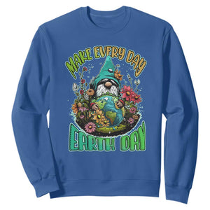 Gnome Earth Day Sweatshirt Make Everyday Earth Day Green Planet TS02 Royal Blue Printyourwear