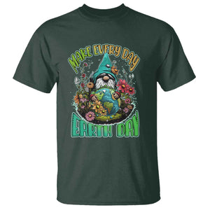 Gnome Earth Day T Shirt Make Everyday Earth Day Green Planet TS02 Dark Forest Green Printyourwear