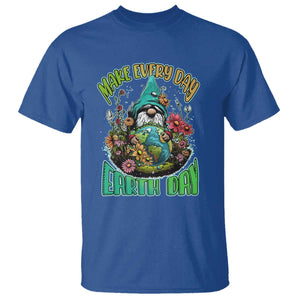 Gnome Earth Day T Shirt Make Everyday Earth Day Green Planet TS02 Royal Blue Printyourwear