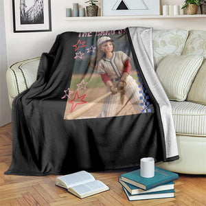 Hit The Dang Ball Funny Doll Baseball Graphic Throw Blanket Sassy Sports Fan Gift TS02 Print Your Wear