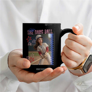 Hit The Dang Ball Funny Doll Baseball Graphic Coffee Mug Sassy Sports Fan Gift TS02 Print Your Wear