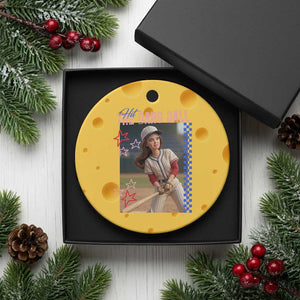 Hit The Dang Ball Funny Doll Baseball Graphic Ceramic Ornament Sassy Sports Fan Gift TS02 1pc Yellow Cheese Print Your Wear