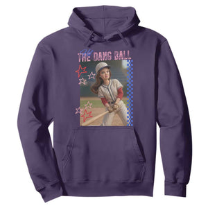 Hit The Dang Ball Funny Doll Baseball Graphic Hoodie Sassy Sports Fan Gift TS02 Purple Print Your Wear