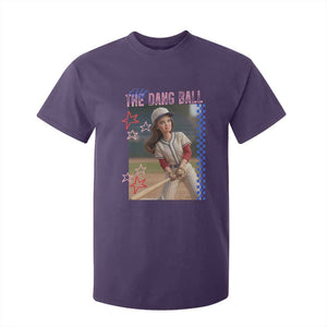 Hit The Dang Ball Funny Doll Baseball Graphic T Shirt For Kid Sassy Sports Fan Gift TS02 Purple Print Your Wear