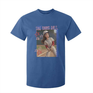 Hit The Dang Ball Funny Doll Baseball Graphic T Shirt For Kid Sassy Sports Fan Gift TS02 Royal Blue Print Your Wear