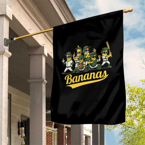 Cool Bananas Squad Playing Baseball Graphic Garden Flag for Sports Fans Entertainment TS02 Print Your Wear