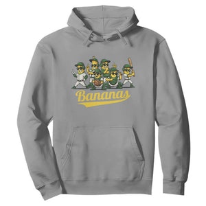 Cool Bananas Squad Playing Baseball Graphic Hoodie for Sports Fans Entertainment TS02 Sport Gray Print Your Wear