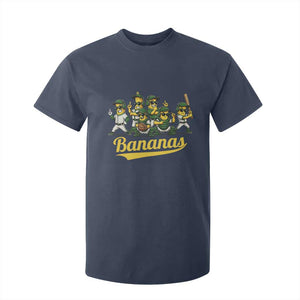 Cool Bananas Squad Playing Baseball Graphic T Shirt For Kid for Sports Fans Entertainment TS02 Navy Print Your Wear