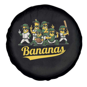 Cool Bananas Squad Playing Baseball Graphic Spare Tire Cover for Sports Fans Entertainment TS02 Print Your Wear