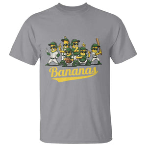 Cool Bananas Squad Playing Baseball Graphic T Shirt for Sports Fans Entertainment TS02 Sport Gray Print Your Wear