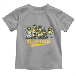 Cool Bananas Squad Playing Baseball Graphic Toddler T Shirt for Sports Fans Entertainment TS02 Sport Gray Print Your Wear