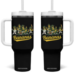 Cool Bananas Squad Playing Baseball Graphic Tumbler With Handle for Sports Fans Entertainment TS02 One Size: 40 oz Black Print Your Wear
