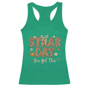 Groovy Leopard STAAR Day Racerback Tank Top You Got This Motivational Teacher Sayings TS02 Irish Green Print Your Wear