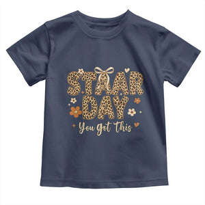 Groovy Leopard STAAR Day Toddler T Shirt You Got This Motivational Teacher Sayings TS02 Navy Print Your Wear