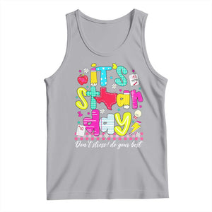 Groovy Texas STAAR Day Tank Top Don't Stress Do Your Best Teacher Student Motivation TS02 Athletic Heather Print Your Wear