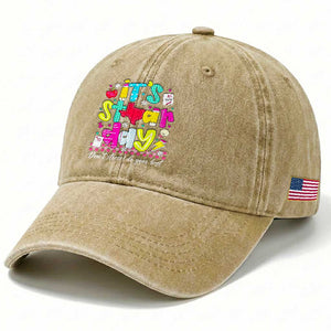 Groovy Texas STAAR Day Washed Cotton Baseball Cap Don't Stress Do Your Best Teacher Student Motivation TS02 Print Your Wear