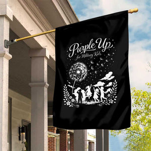 Purple Up For Military Kids Dandelion Inspirational Garden Flag Month of the Military Child Awareness Brat Support TS02 Print Your Wear