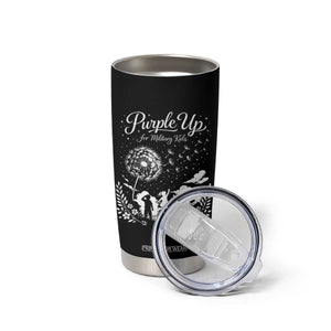 Purple Up For Military Kids Dandelion Inspirational Tumbler Cup Month of the Military Child Awareness Brat Support TS02 Print Your Wear