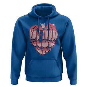 Retro 70s 80s Hoodie Get Your Glow On GLow Party Retro 70s 80s Graffiti Heart Shape TS02 Royal Blue Print Your Wear