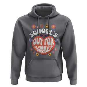 Summer Break Hoodie Retro Last Day of School's Out For Summer Teacher Boys Girls TS02 Charcoal Print Your Wear