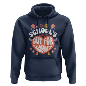 Summer Break Hoodie Retro Last Day of School's Out For Summer Teacher Boys Girls TS02 Navy Print Your Wear
