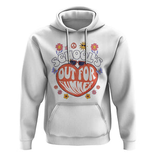 Summer Break Hoodie Retro Last Day of School's Out For Summer Teacher Boys Girls TS02 White Print Your Wear