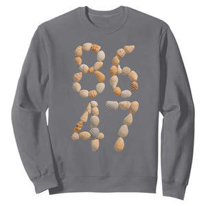 86 47 Seashell Subtle Summer Coastal Graphic Sweatshirt Viral Beach Walk Political Satire TS02 Charcoal Print Your Wear
