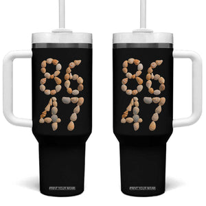 86 47 Seashell Subtle Summer Coastal Graphic Tumbler With Handle Viral Beach Walk Political Satire TS02 One Size: 40 oz Black Print Your Wear